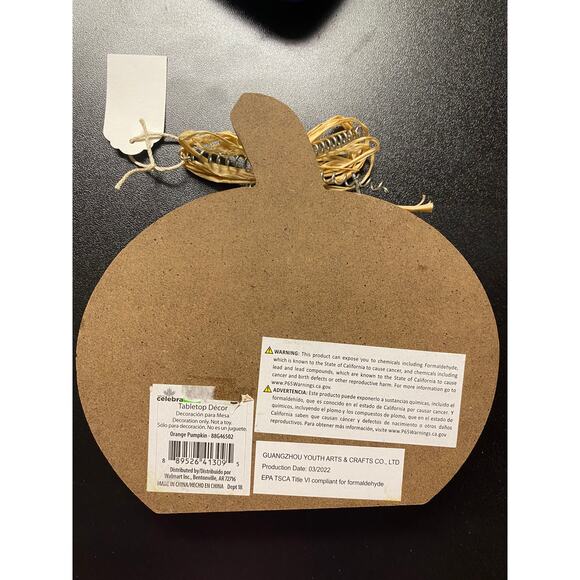 Fall Décor Orange Pumpkin Tin Leaves, Rustic Décor - Picture 3 of 3